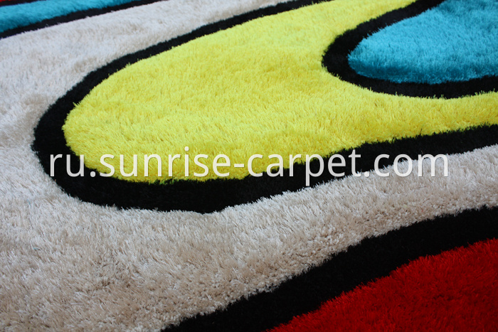 Polyester mix Shaggy Rug 3D design